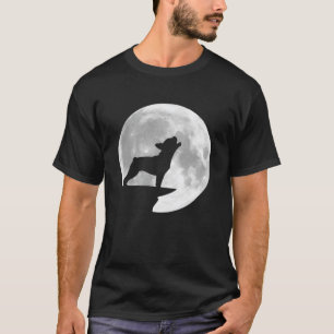 Fun French Bulldog Howling Full Moon Halloween T-Shirt