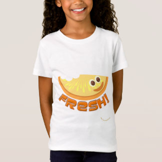 Fun Fresh Orange Slice Cartoon Design T-Shirt
