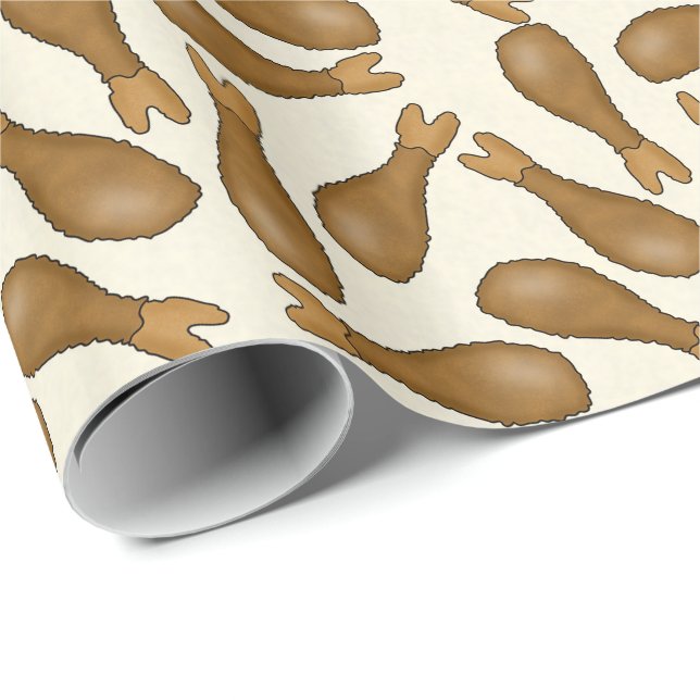 Fun Fried chicken pattern wrapping paper (Roll Corner)