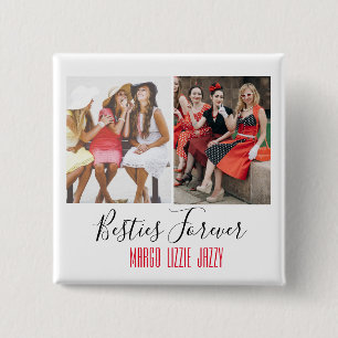 Fun Friendship Customised Photo   15 Cm Square Badge