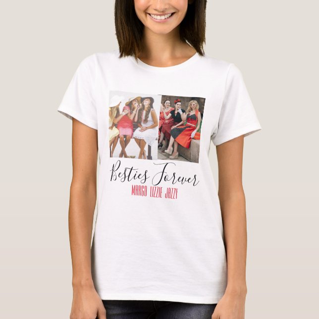 Fun Friendship Customised Photo   T-Shirt (Front)