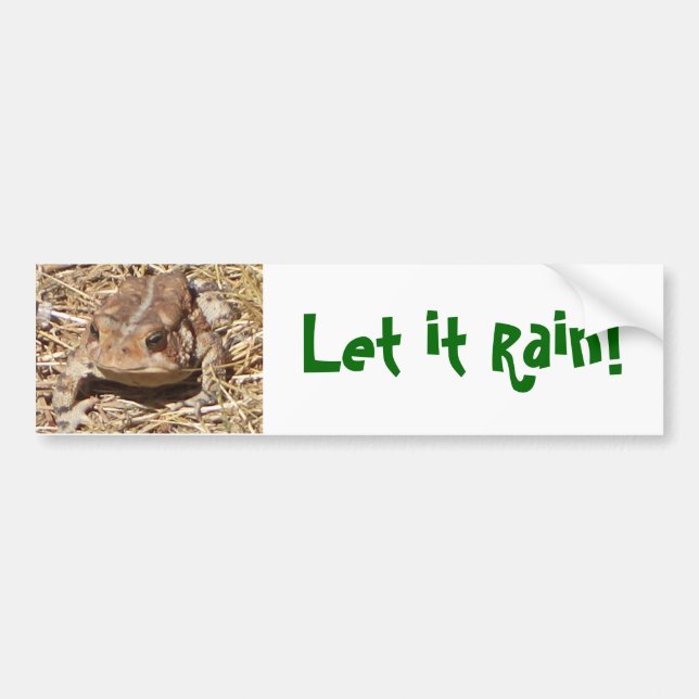 Fun Frog Bumpersticker for fellow drought victims Bumper Sticker (Front)