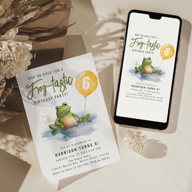 Fun Frog-tastic Birthday Party Invitation (Creator Uploaded)