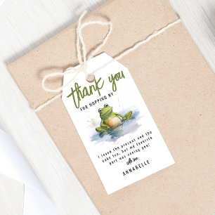 Fun Frog Themed Birthday Party Thank you Gift Tags