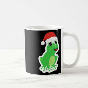 Fun Frog With Santa Hat For Christmas Pyjamas Frog Coffee Mug