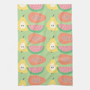 Fun Fruit Pattern Tea Towel