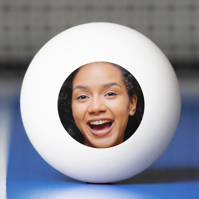 Fun Full Face Close Up Selfie Photo Ping Pong Ball (funny full face selfie photo ping pong ball)