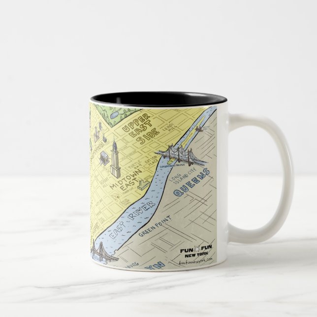 Fun Fun New York City Map Coffee Mug (Right)