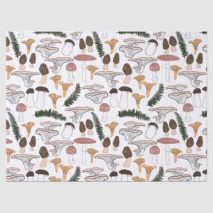 Fun Fungi Mushroom Fern Pattern Gift Tissue Paper