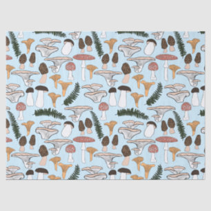 Fun Fungi Mushroom Fern Pattern Gift Tissue Paper