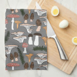 Fun Fungi Mushroom Fern Pattern Tea Towel<br><div class="desc">Hope you like this design. Add your own text. Check my shop for more matching items like bath towels,  blankets,  pillows,  stickers,  mugs,  cards,  tissue paper as well as other patterns. 
Thanks for shopping with me! if you'd like something custom let me know!</div>