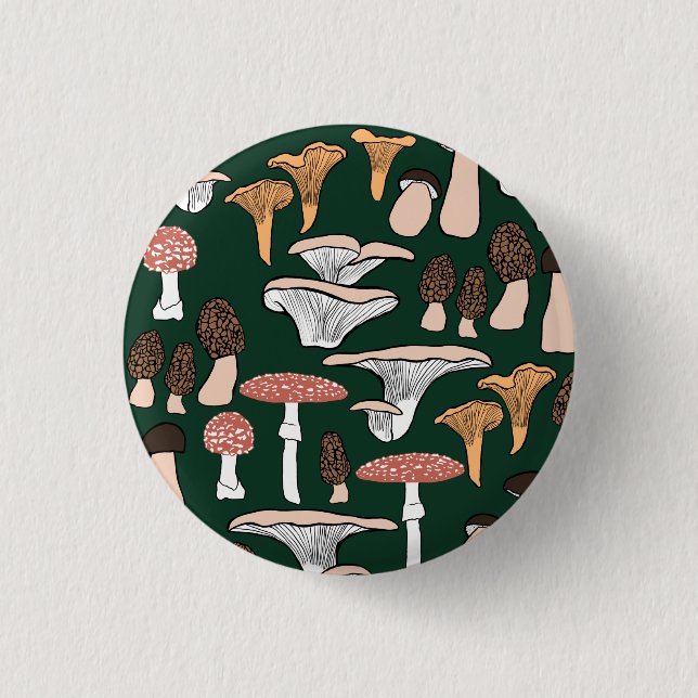 Fun Fungi Mushroom Pattern   3 Cm Round Badge (Front)