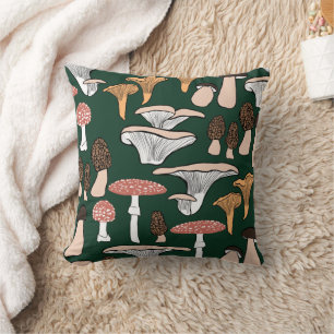 Fun Fungi Mushroom Pattern Cushion