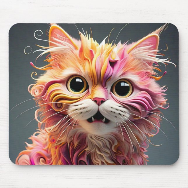 Fun & Funky Abstract Cat Mouse Pad (Front)