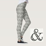 Fun Funky Black Ampersand Symbol Chic Grey Leggings<br><div class="desc">A scribbled or sketched ampersand symbol "&", representing "and" creates an interesting and unique pattern on this chic leggings of grey and black. The leggings from a distant has a distinguished and sophisticated look, but up close it's a fun fashion statement that is full of possibilities, just think of all...</div>