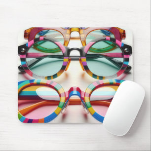 Fun Funky Eyeglasses Mouse Mat