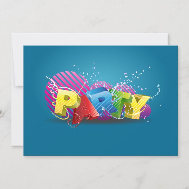 Fun Funky Party Invitation (Front)