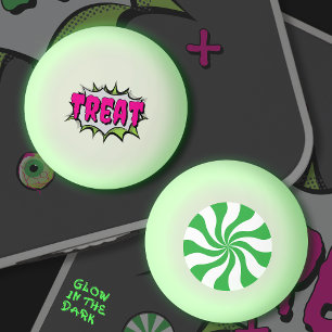 Fun Funky Peppermint Candy ‘Treat’ Customisable  Ping Pong Ball
