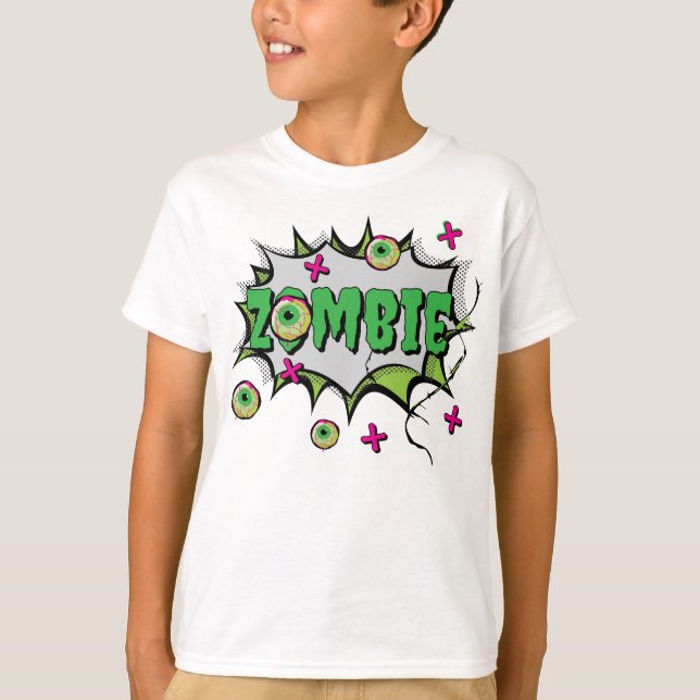 Fun Funky Zombie Halloween  T-Shirt (Front)