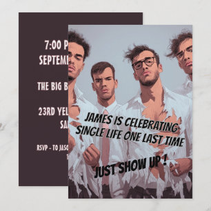 Fun Funny Bachelor Party Invitation