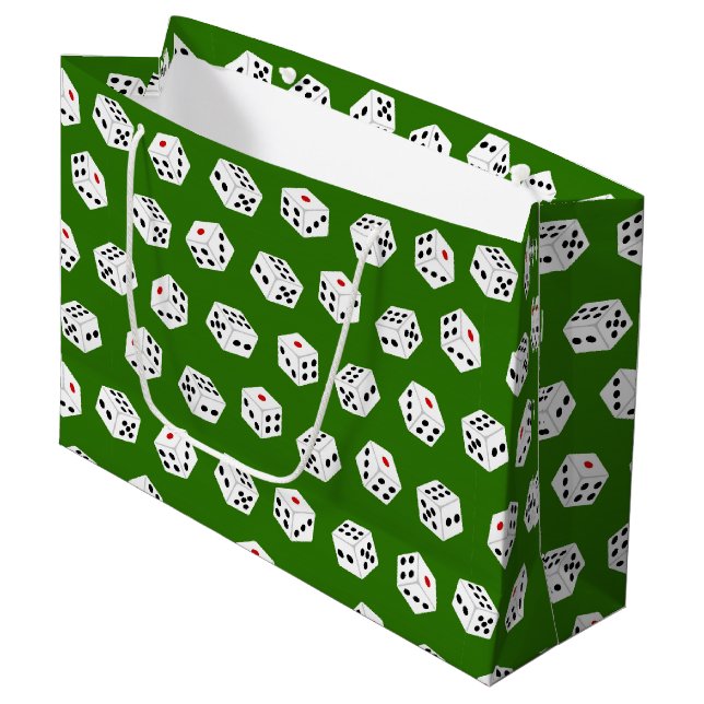 Fun Gambling Casino dice pattern party bag (Front Angled)