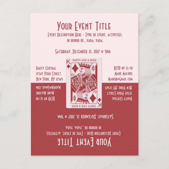 Fun Game Night Party Invitation Postcard (Front)