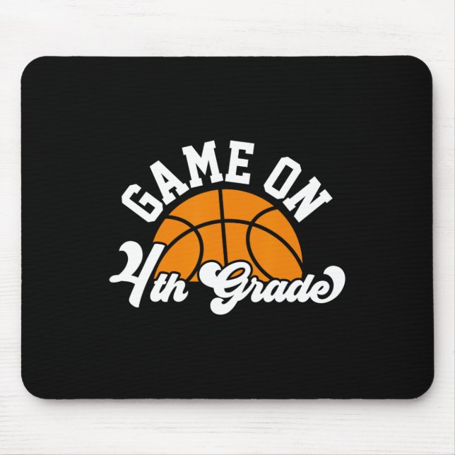 Fun Game On 4th Grade Bysketbyll First Day Of Scho Mouse Mat (Front)