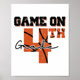 Fun Game On 4th Grade Sketll First Day Of School B Poster