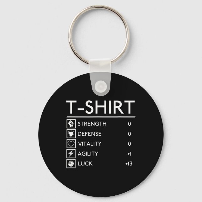 Fun Gamer Fantasy Level Up Rpg Game Teeshirt  Key Ring (Front)
