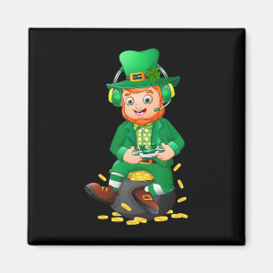 Fun Gamer St Patricks Day Video Game Kids Teen Boy Magnet