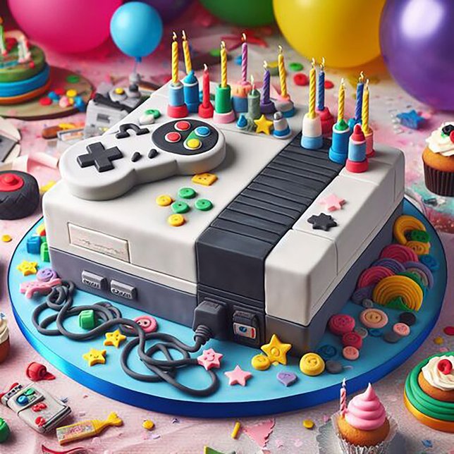 FUN GAMERS THEME  KIDS BIRTHDAY CAKE CARD (Creator Uploaded)