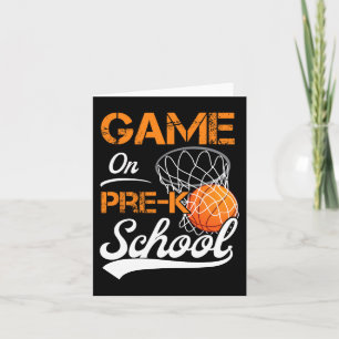 Fun Games On Pre-k Basketball First Day Of School Card