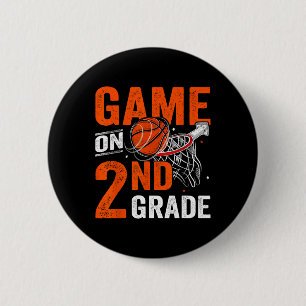 Fun Games On Second Grade Basketball First Day Of 6 Cm Round Badge