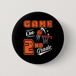 Fun Games On Second Grade Basketball First Day Of 6 Cm Round Badge