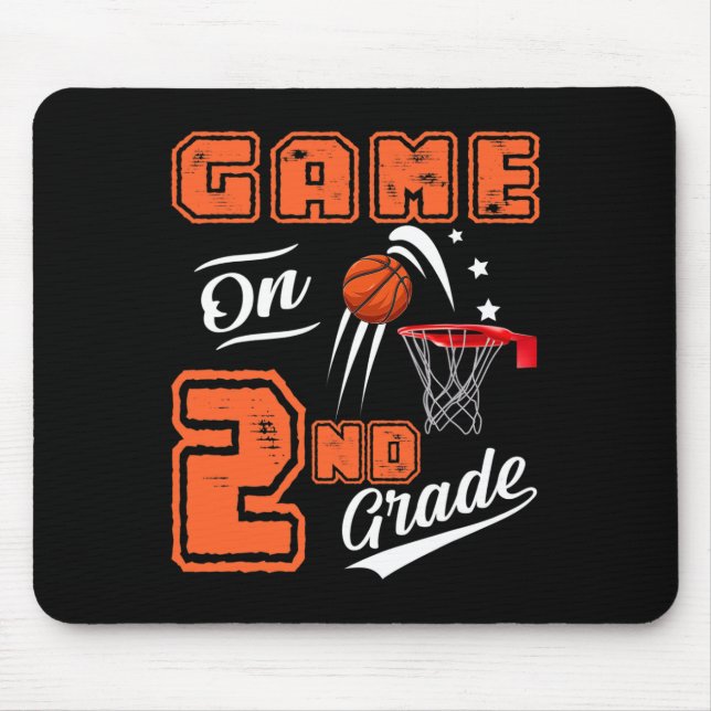 Fun Games On Second Grade Basketball First Day Of  Mouse Mat (Front)