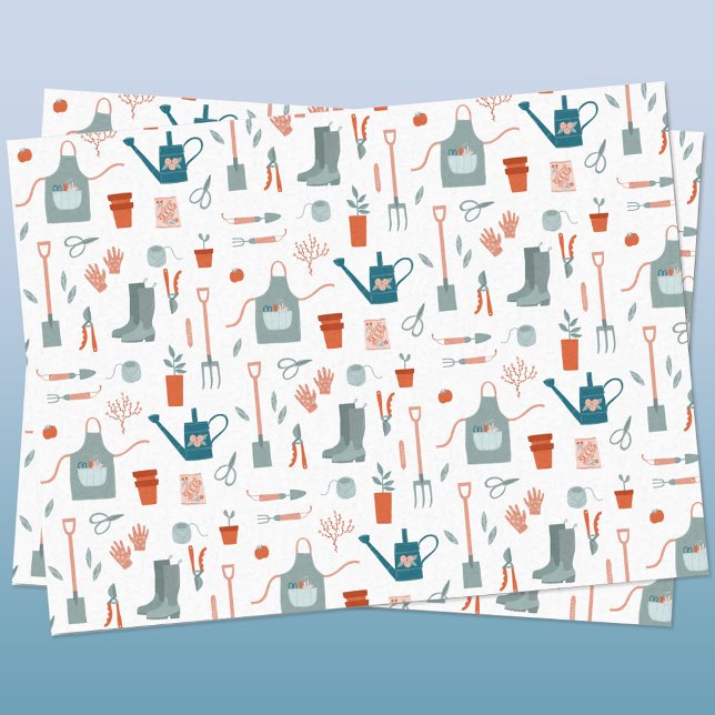 Fun Gardening Tissue Paper (Fun gardening themed tissue paper)