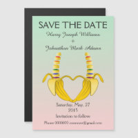 Fun Gay Banana Heart Wedding Save The Date