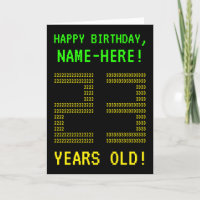 Fun, Geeky, Nerdy "23 YEARS OLD!" Birthday Card