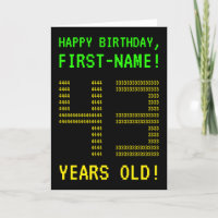 Fun, Geeky, Nerdy "43 YEARS OLD!" Birthday Card