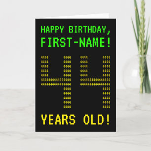 Fun, Geeky, Nerdy "44 YEARS OLD!" Birthday Card