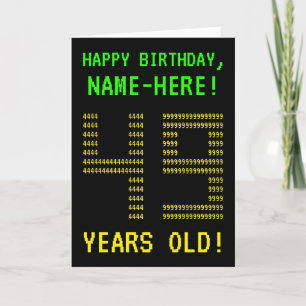Fun, Geeky, Nerdy "49 YEARS OLD!" Birthday Card