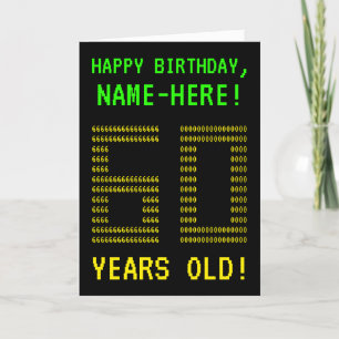 Fun, Geeky, Nerdy "60 YEARS OLD!" Birthday Card