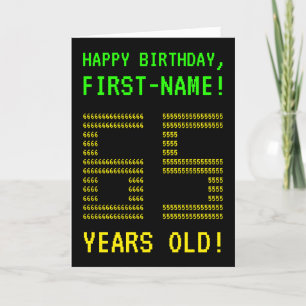 Fun, Geeky, Nerdy "65 YEARS OLD!" Birthday Card