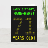 Fun, Geeky, Nerdy "71 YEARS OLD!" Birthday Card