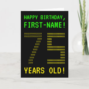 Fun, Geeky, Nerdy "75 YEARS OLD!" Birthday Card