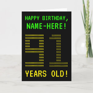 Fun, Geeky, Nerdy "91 YEARS OLD!" Birthday Card