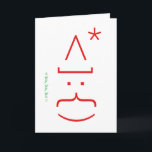 Fun Geeky Nerdy Techy Santa Christmas Holiday Card<br><div class="desc">Funny,  cute,  fun Santa holiday greetings card,  featuring a smiling Santa emoticon. Has a fun as well nerdy,  geeky,  techy feel to it. A cute,  fun card to convey season's greetings this christmas!</div>