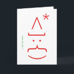 Fun Geeky Nerdy Techy Santa Christmas Holiday Card<br><div class="desc">Funny,  cute,  fun Santa holiday greetings card,  featuring a smiling Santa emoticon. Has a fun as well nerdy,  geeky,  techy feel to it. A cute,  fun card to convey season's greetings this christmas!</div>