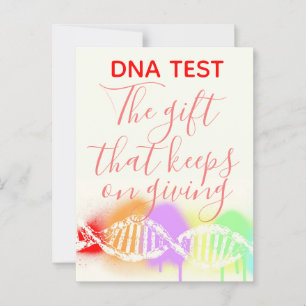 Fun Genealogy DNA Test the Gift that Keeps Giving  Postcard