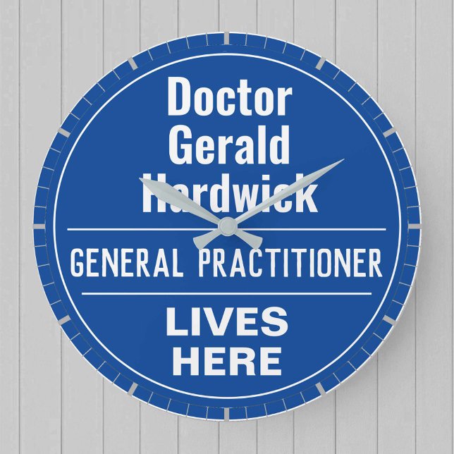 Fun General Practitioner Wall Plaque Style Large Clock (Creator Uploaded)